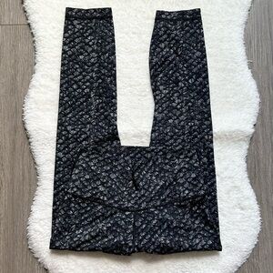 Lululemon Wunder Under Black Printed Athletic Leggings